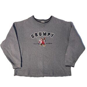 Vtg Walt Disney World Sweatshirt Mens 2XL Grumpy Embroidered Pump Up the Grump
